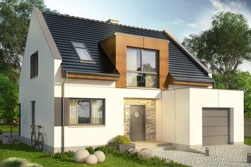  Projekt domu Aviator 2 (WRN1389) - projekt domu parterowego z poddaszem - Zdjęcie 1