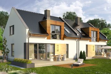  Projekt domu Aviator 3 (WRN1390) - projekt domu parterowego z poddaszem - Zdjęcie 2