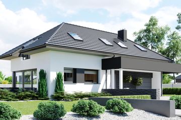  Projekt domu HomeKoncept 48 (KRX1071) - projekt domu parterowego z poddaszem - Zdjęcie 2