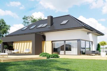  Projekt domu HomeKoncept 48 (KRX1071) - projekt domu parterowego z poddaszem - Zdjęcie 4