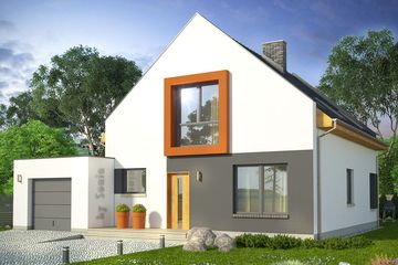  Projekt domu Pionier (WRN1394) - projekt domu parterowego z poddaszem - Zdjęcie 1