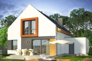  Projekt domu Pionier (WRN1394) - projekt domu parterowego z poddaszem - Zdjęcie 2