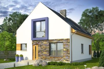  Projekt domu Pionier 2 (WRN1395) - projekt domu parterowego z poddaszem - Zdjęcie 1