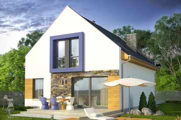  Projekt domu Pionier 2 (WRN1395) - projekt domu parterowego z poddaszem - Zdjęcie 2