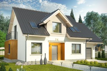  Projekt domu Marzenie 2 (WRN1398) - projekt domu parterowego z poddaszem - Zdjęcie 1