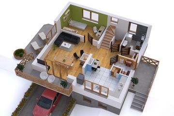  Projekt domu BW-53 wariant 1 (JGC1185) - projekt domu parterowego z poddaszem - Zdjęcie 4