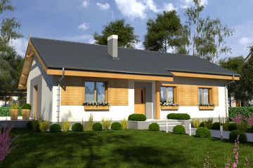  Projekt domu Dawid II bez garażu [B] (WRF1839) - projekt domu parterowego - Zdjęcie 1