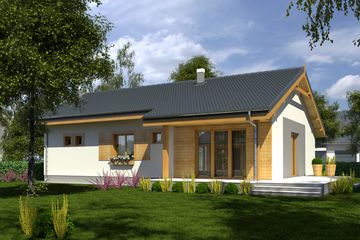  Projekt domu Dawid II bez garażu [B] (WRF1839) - projekt domu parterowego - Zdjęcie 2