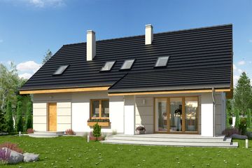  Projekt domu Julia z garażem 1-st. [A1] (WRF1832) - projekt domu parterowego z poddaszem - Zdjęcie 1