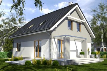  Projekt domu Monika III bez garażu [B1] (WRF1838) - projekt domu parterowego z poddaszem - Zdjęcie 2