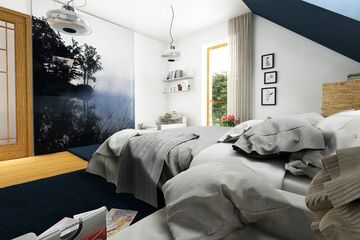  Projekt domu Turkawka z garażem i wiatą [A1] (WRF1837) - projekt domu parterowego z poddaszem - Zdjęcie 9