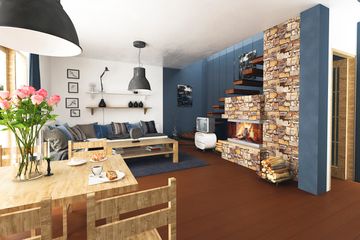  Projekt domu Turkawka II z garażem i wiatą bliźniak [A1-BL] (WRF1834) - projekt domu parterowego z poddaszem - Zdjęcie 4