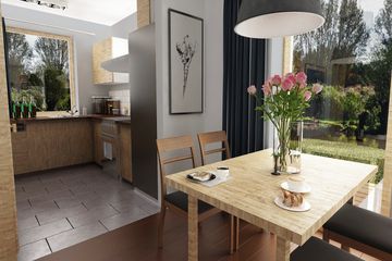  Projekt domu Turkawka II z garażem i wiatą bliźniak [A1-BL] (WRF1834) - projekt domu parterowego z poddaszem - Zdjęcie 5