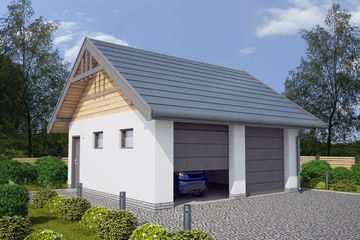  Projekt budynku gospodarczego G330C szkielet drewniany budynek gospodarczy (SLN2515) - projekt budynku parterowego - Zdjęcie 1