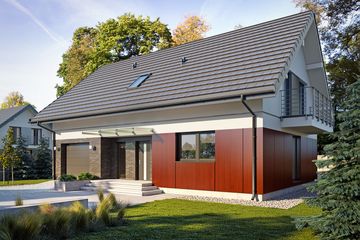  Projekt domu Karmel 4 (BSE1124) - projekt domu parterowego z poddaszem - Zdjęcie 1