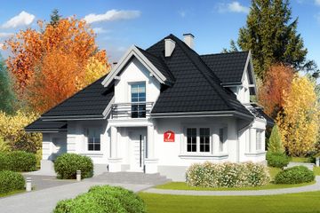  Projekt domu przy Sielskiej 7 (KRK1501) - projekt domu parterowego z poddaszem - Zdjęcie 1