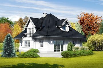  Projekt domu przy Sielskiej 7 (KRK1501) - projekt domu parterowego z poddaszem - Zdjęcie 2