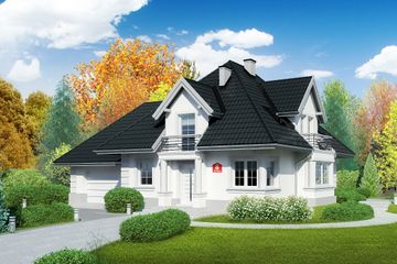  Projekt domu przy Sielskiej 8 (KRK1500) - projekt domu parterowego z poddaszem - Zdjęcie 1