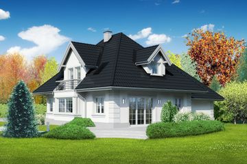  Projekt domu przy Sielskiej 8 (KRK1500) - projekt domu parterowego z poddaszem - Zdjęcie 2