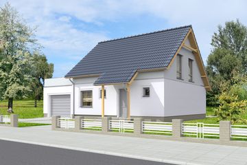  Projekt domu Valletta II Pasywny 6a LDP06a (WOB1681) - projekt domu parterowego z poddaszem - Zdjęcie 2