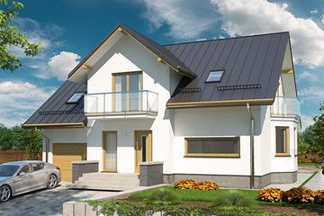  Projekt domu APS 193 NEW (LUA1399) - projekt domu parterowego z poddaszem - Zdjęcie 1