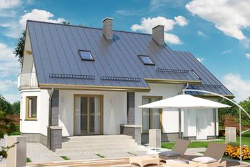  Projekt domu APS 193 NEW (LUA1399) - projekt domu parterowego z poddaszem - Zdjęcie 2