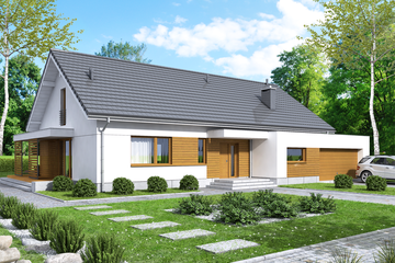  Projekt domu Bianco 2 modern (WOF1108) - projekt domu parterowego - Zdjęcie 1