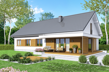  Projekt domu Bianco 2 modern (WOF1108) - projekt domu parterowego - Zdjęcie 2