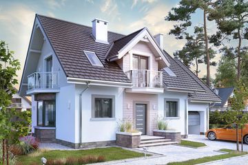  Projekt domu Helena Rex - murowana – ceramika (KRD2460) - projekt domu parterowego z poddaszem - Zdjęcie 3