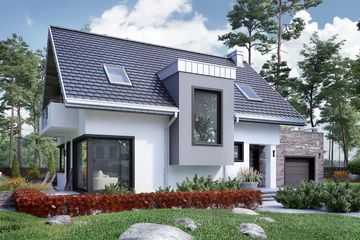  Projekt domu Margo Kubik (1341) (KRD2474) - projekt domu parterowego z poddaszem - Zdjęcie 3