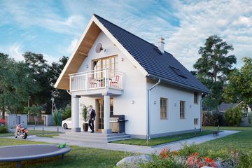  Projekt domu Antałek (1534) (KRD2676) - projekt domu parterowego z poddaszem - Zdjęcie 2