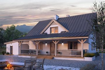  Projekt domu Poziomkowy 2 (BSA2136) - projekt domu parterowego z poddaszem - Zdjęcie 2