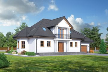  Projekt domu Annopol 11 g (KRP2139) - projekt domu parterowego z poddaszem - Zdjęcie 1
