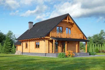  Projekt domu Chmielowo x dw (KRP2144) - projekt domu parterowego z poddaszem - Zdjęcie 2