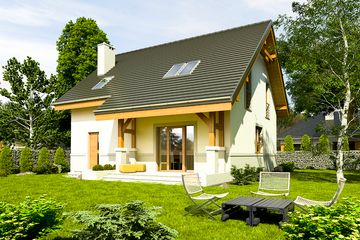  Projekt domu Gajówka bez garażu [B] (WRF1841) - projekt domu parterowego z poddaszem - Zdjęcie 2