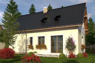  Projekt domu Emilka z garażem 1-st. [A1] (WRF1849) - projekt domu parterowego z poddaszem - Zdjęcie 2