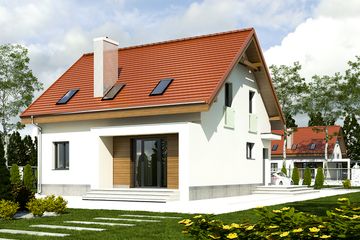  Projekt domu Lerka bez wiaty [B] (WRF1850) - projekt domu parterowego z poddaszem - Zdjęcie 2