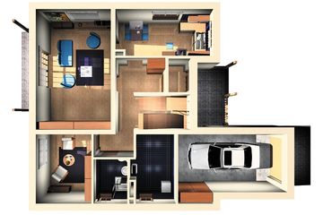  Projekt domu Faustyn - murowana – ceramika (KRD1407) - projekt domu parterowego z poddaszem - Zdjęcie 7
