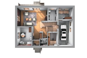  Projekt domu Gwidon (273) (KRD1079) - projekt domu parterowego z poddaszem - Zdjęcie 9