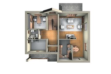  Projekt domu Krzemyk (398) (KRD2036) - projekt domu parterowego z poddaszem - Zdjęcie 9