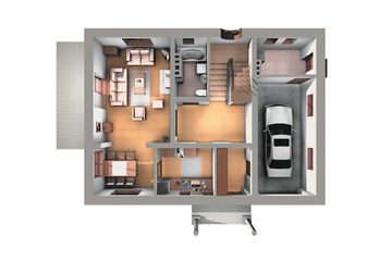  Projekt domu Mały Dworek (454) (KRD2407) - projekt domu parterowego z poddaszem - Zdjęcie 10