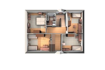  Projekt domu Mały Dworek (454) (KRD2407) - projekt domu parterowego z poddaszem - Zdjęcie 11