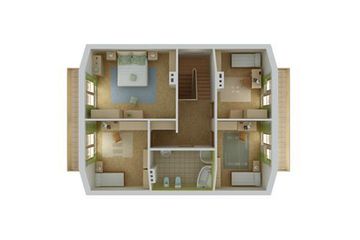  Projekt domu Oberek - murowana–ceramika (KRD2759) - projekt domu parterowego z poddaszem - Zdjęcie 13