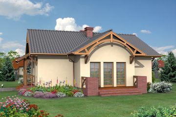  Projekt domu Barletta szkielet drewniany (SLN2528) - projekt domu parterowego - Zdjęcie 2