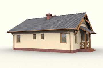  Projekt domu Barletta szkielet drewniany (SLN2528) - projekt domu parterowego - Zdjęcie 4