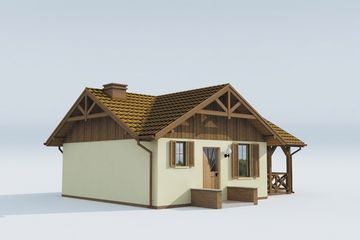  Projekt domu letniskowego Bogota szkielet drewniany (SLN2530) - projekt domu letniskowego parterowego - Zdjęcie 3