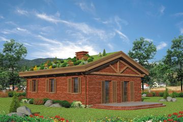 Projekt domu El Pinar szkielet drewniany - parterowy dom o powierzchni 79,69 m², dach dwuspadowy - ujęcie 2