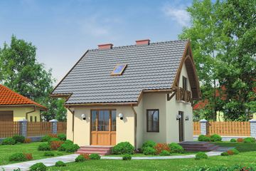  Projekt domu La Pampa szkielet drewniany (SLN2535) - projekt domu parterowego z poddaszem - Zdjęcie 1