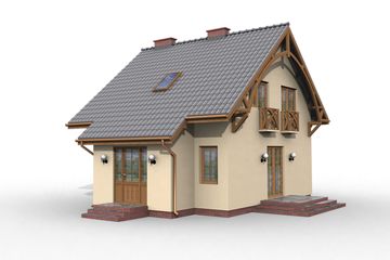  Projekt domu La Pampa szkielet drewniany (SLN2535) - projekt domu parterowego z poddaszem - Zdjęcie 2