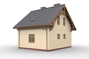  Projekt domu La Pampa szkielet drewniany (SLN2535) - projekt domu parterowego z poddaszem - Zdjęcie 3